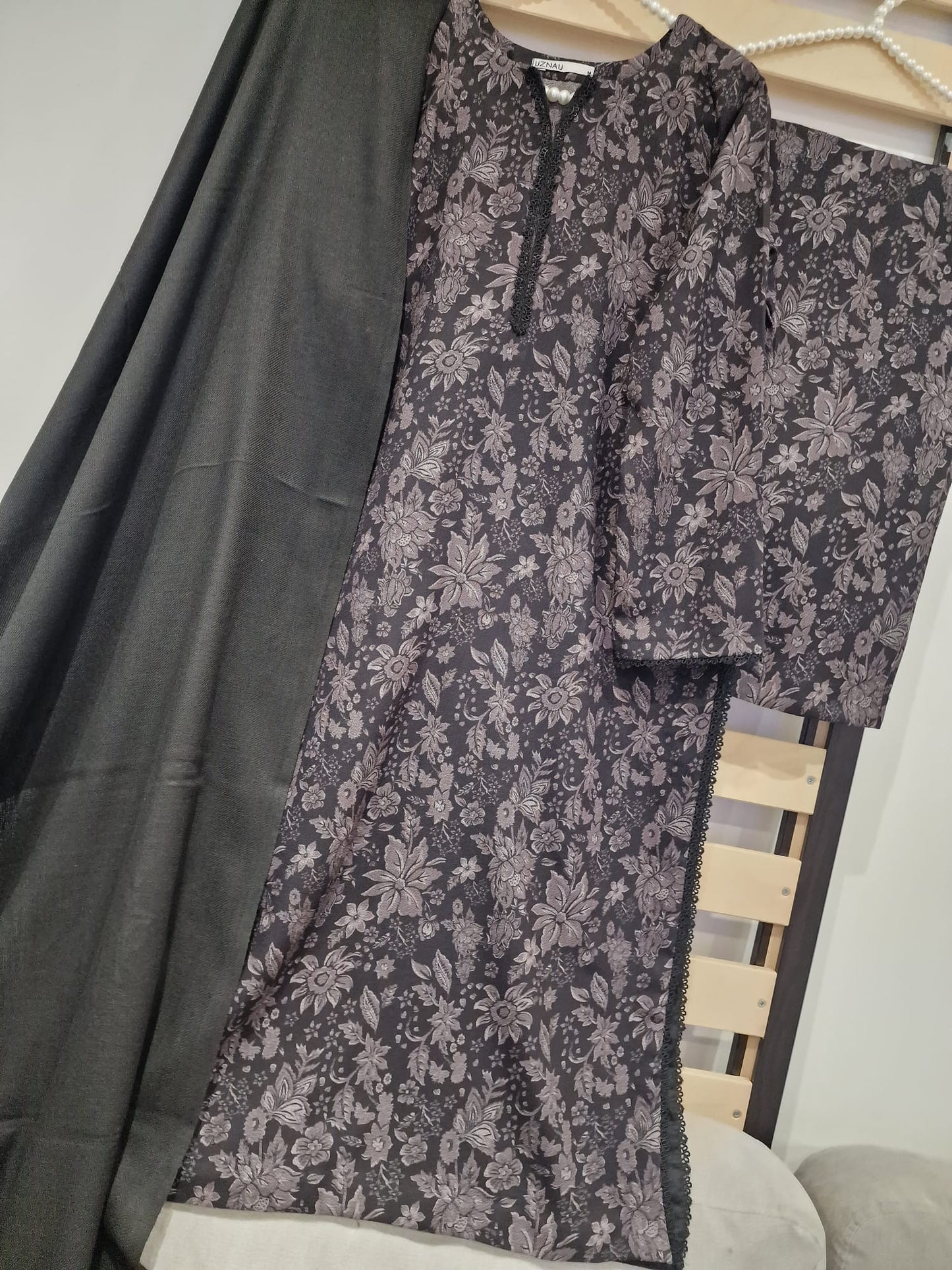 Uznau Dhanak Three Piece Suit UZ-DH-BLK08
