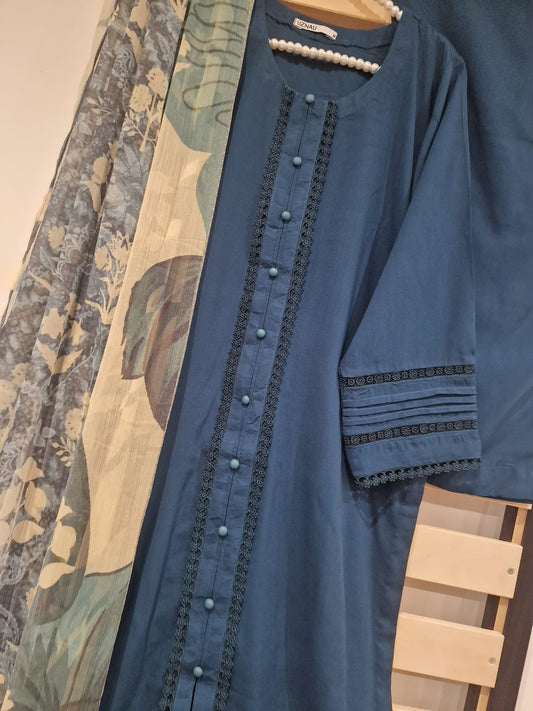 Uznau Linen Three Piece Suit UZ-LNN-BLU09