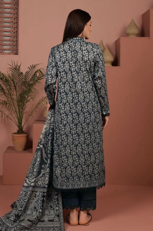 Khaadi Lawn Three Piece Suit KH-LWN-BLK01