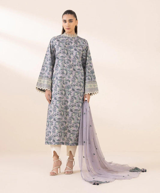 Sapphire Embroided Cotton Lawn Three Piece Suit SP-LWN-PRP06