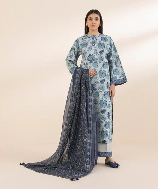 Sapphire Cotton Lawn Three Piece Suit SP-LWN-GR02