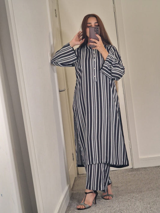 Uznau Linen Co-ord set UZ-LNN-BLK033
