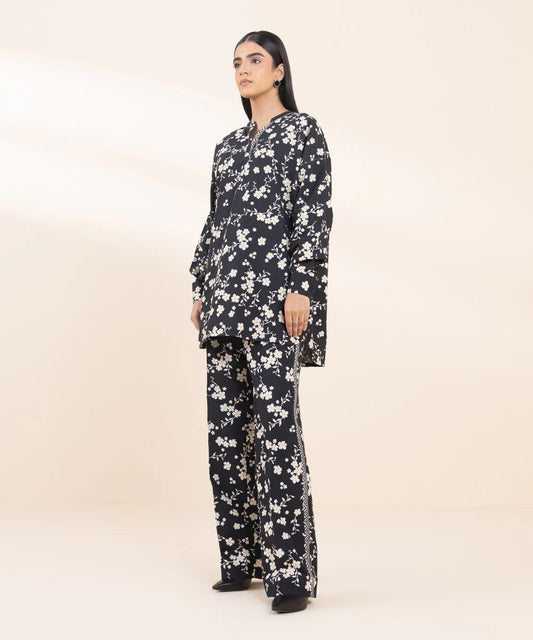 Sapphire Printed Khaddar Three Piece Suit SP-KHD-BLK01