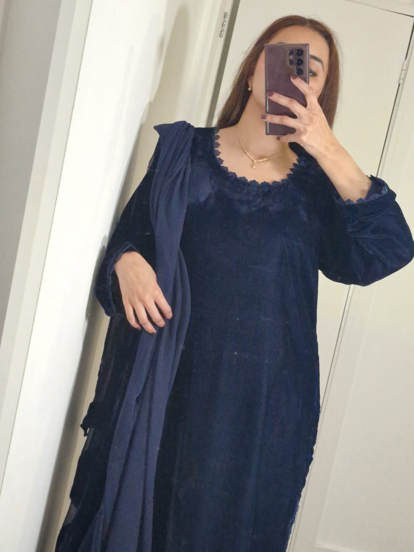 Uznau Blue Velvet Three Piece Suit UZ-VL-BL01