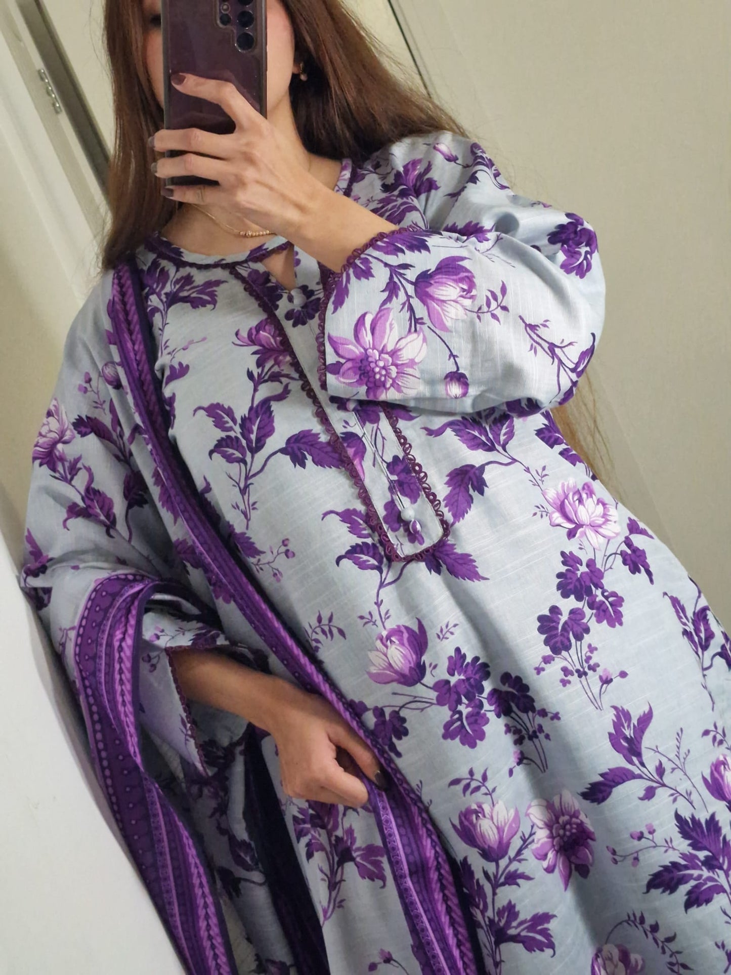 Uznau Khaddar Three Piece Suit UZ-KHD-PRP07