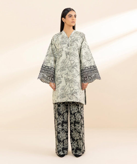 Sapphire Embroided Khaddar Three Piece Suit SP-KHD-GRY06