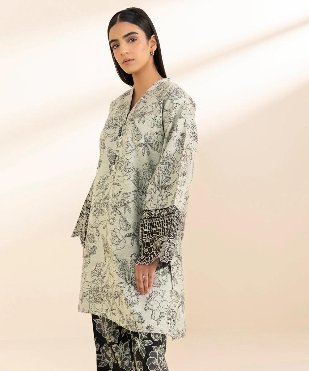 Sapphire Embroided Khaddar Three Piece Suit SP-KHD-GRY06