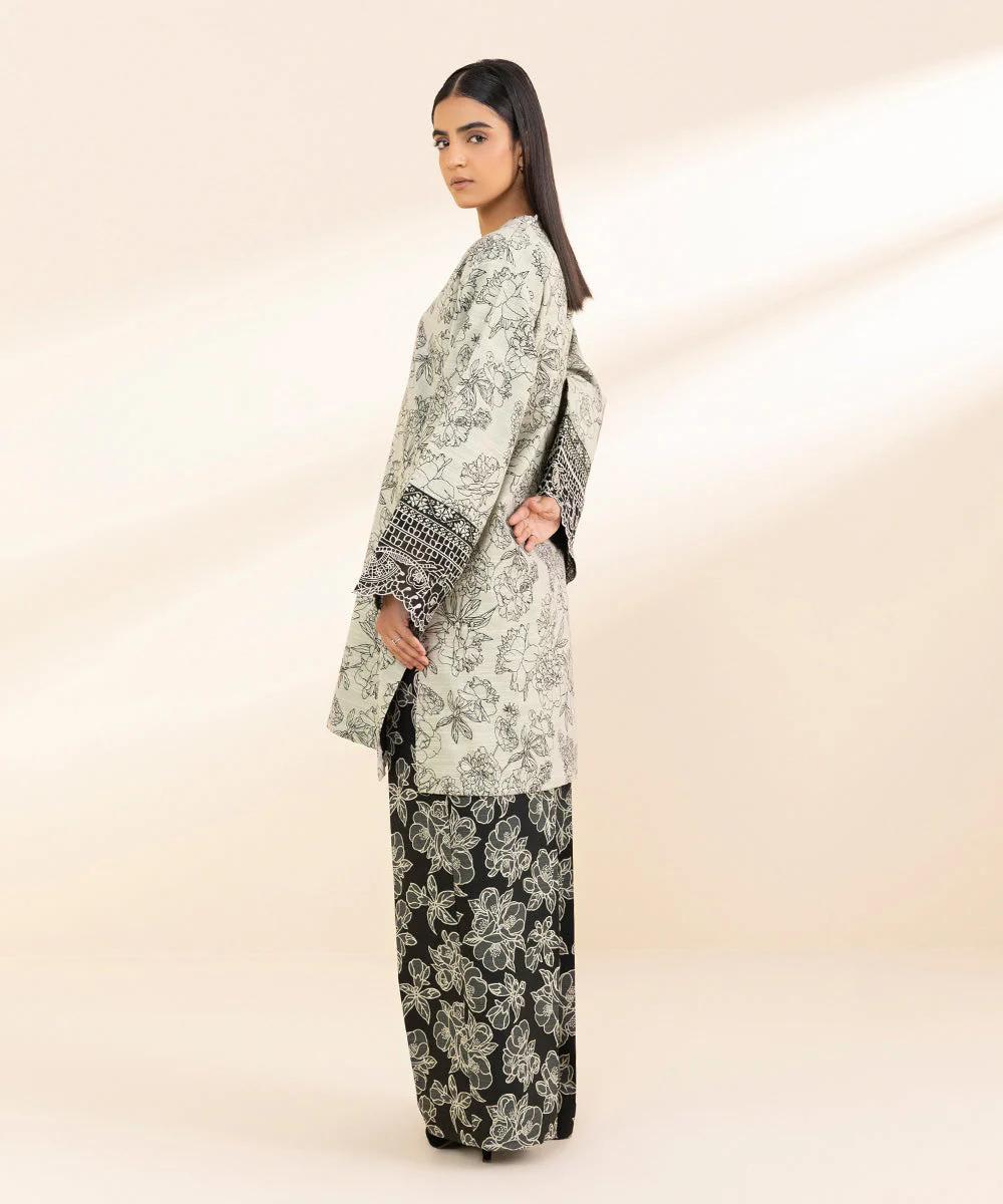 Sapphire Embroided Khaddar Three Piece Suit SP-KHD-GRY06