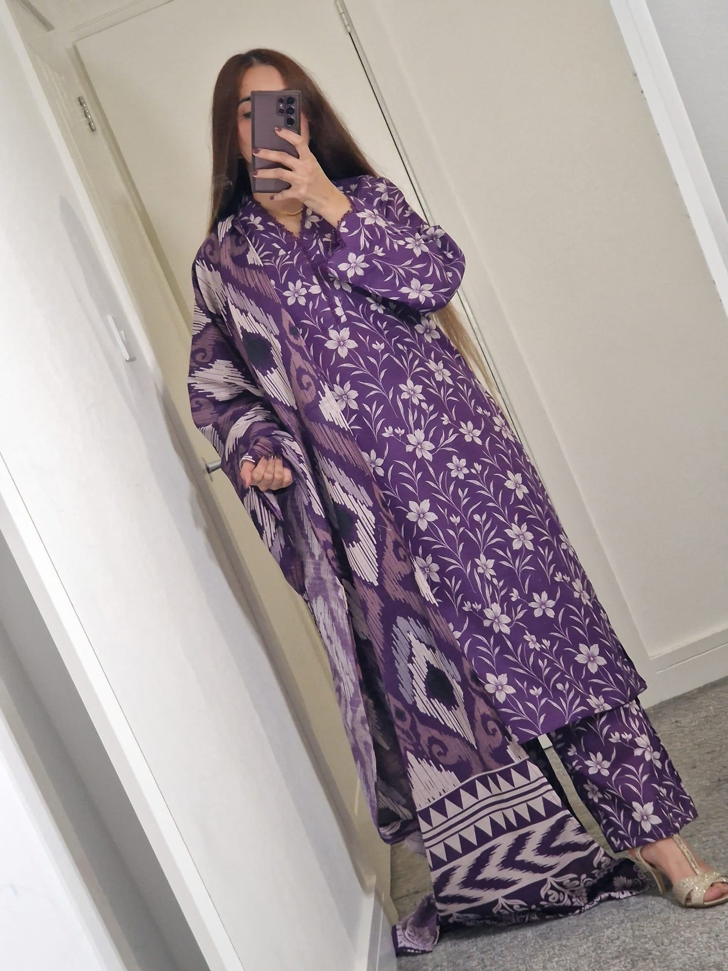 Uznau Khaddar Three Piece Suit UZ-KHD-PRP08
