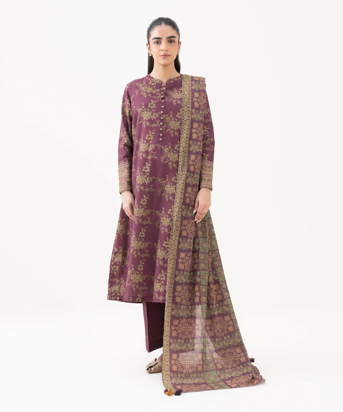 Sapphire Khaddar Three Piece Suit SP-KHD-RD02