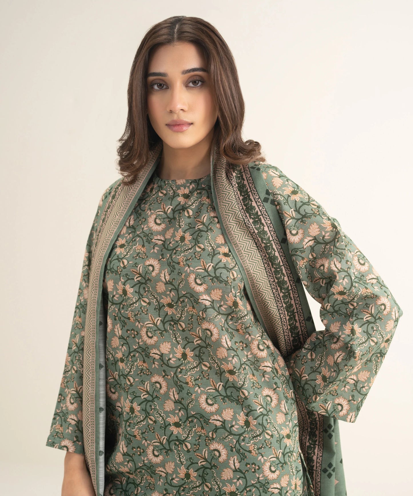 Sapphire Khaddar Three Piece Suit SP-KHD-GR07