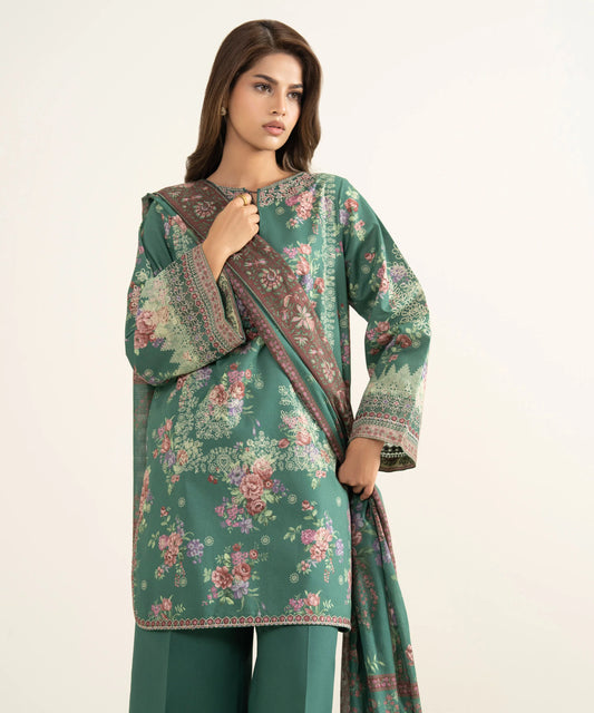 Sapphire Embroidered Lawn Three Piece Suit SP-LWN-GR016