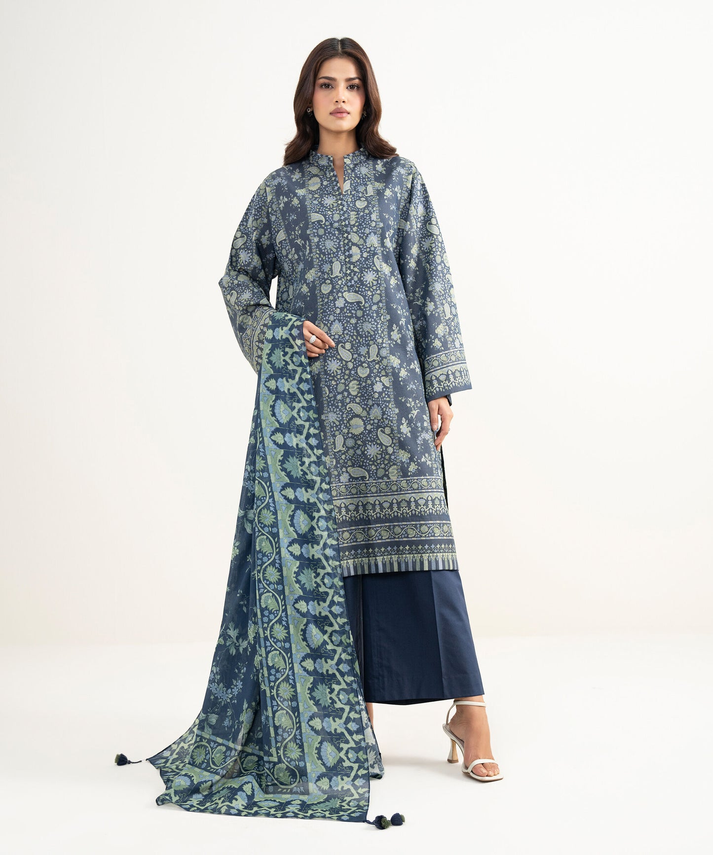 Sapphire Printeded Lawn Three Piece Suit SP-LWN-BLU020