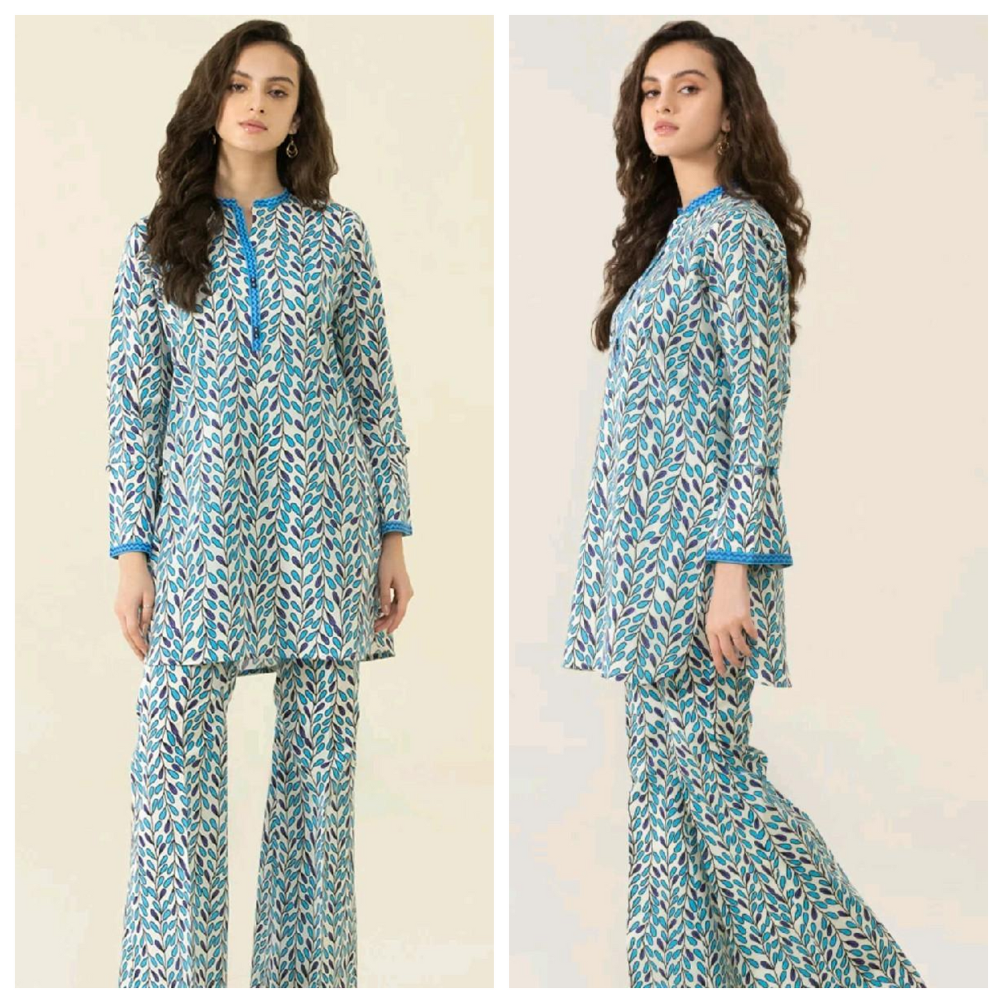 Uznau khaddar printed pakistani winter shalwar kameez