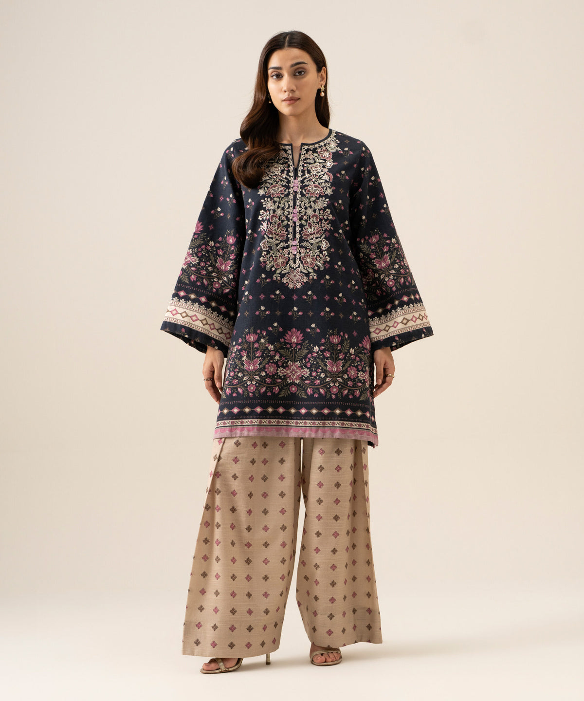 Sapphire Embroidered Khaddar Two Piece Suit SP-KHD-BLU09