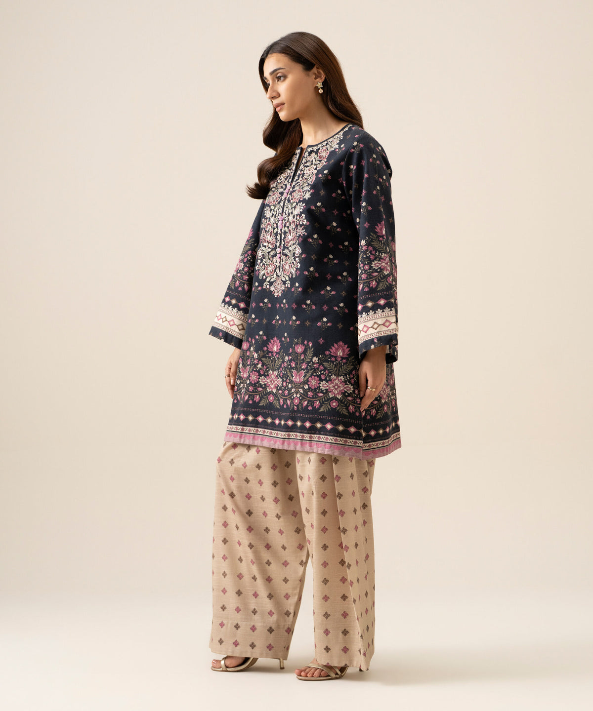 Sapphire Embroidered Khaddar Two Piece Suit SP-KHD-BLU09