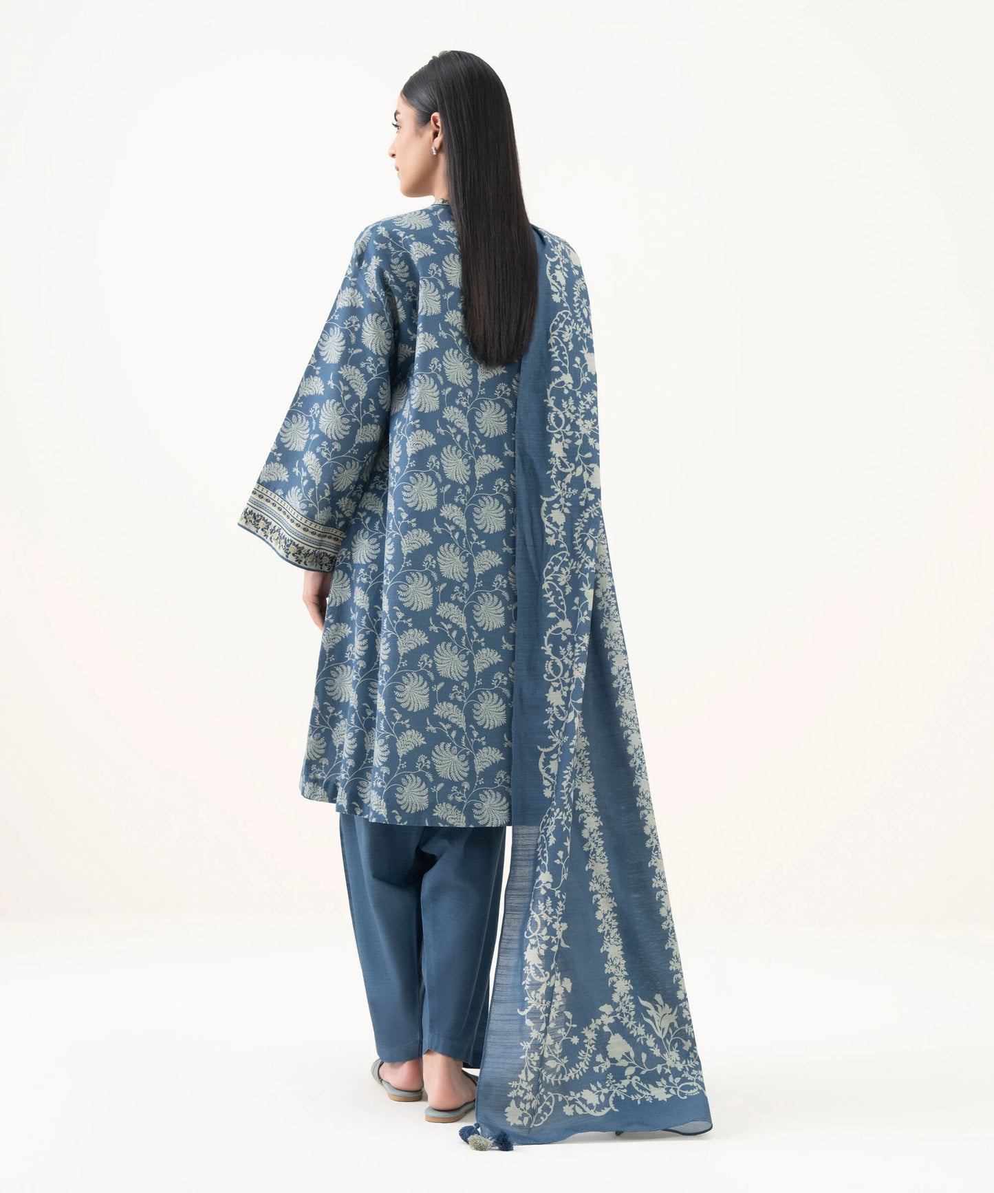 Sapphire Khaddar Three Piece Suit SP-KHD-BLU06