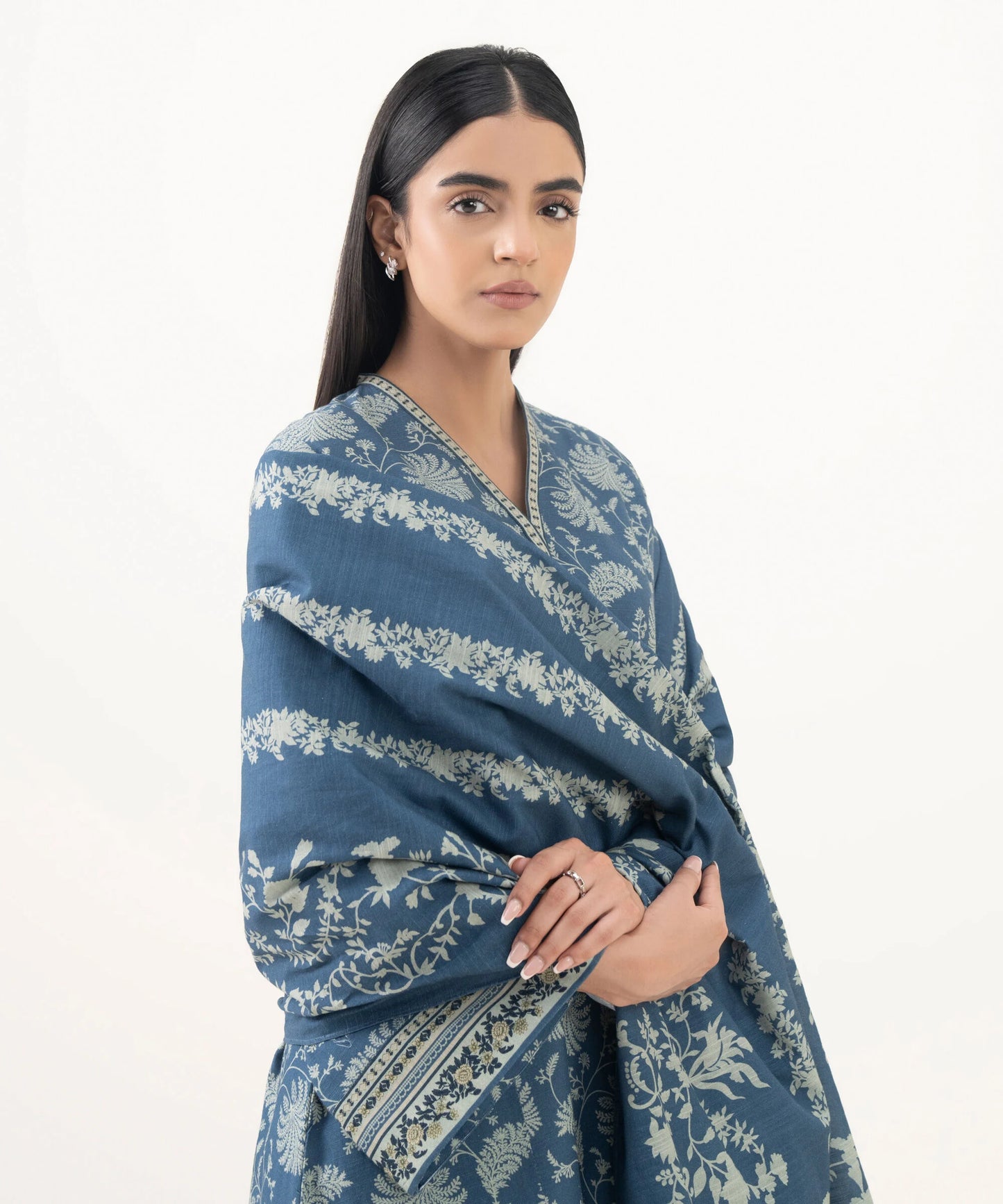 Sapphire Khaddar Three Piece Suit SP-KHD-BLU06