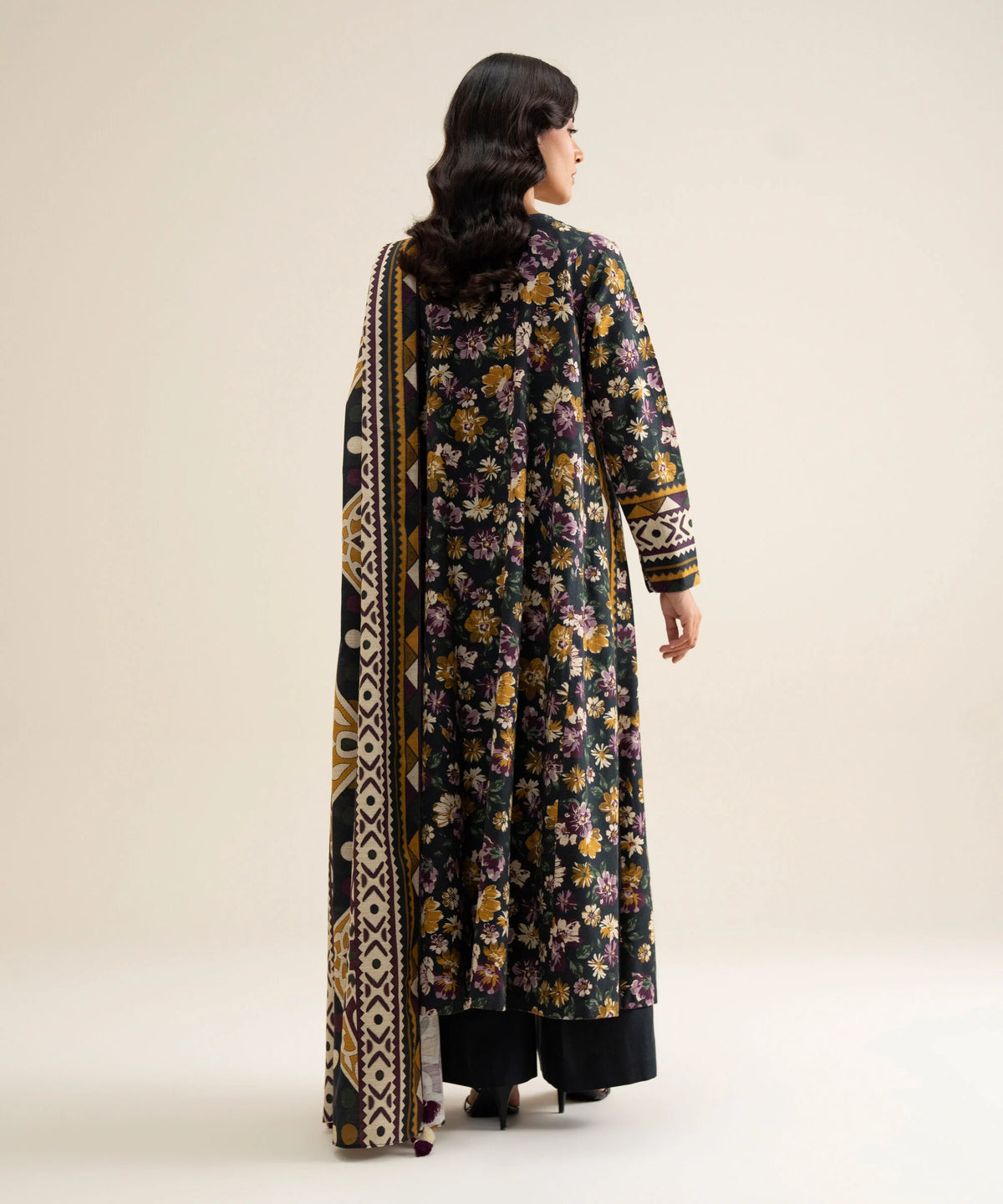 Sapphire Khaddar Three Piece Suit SP-KHD-BLK015