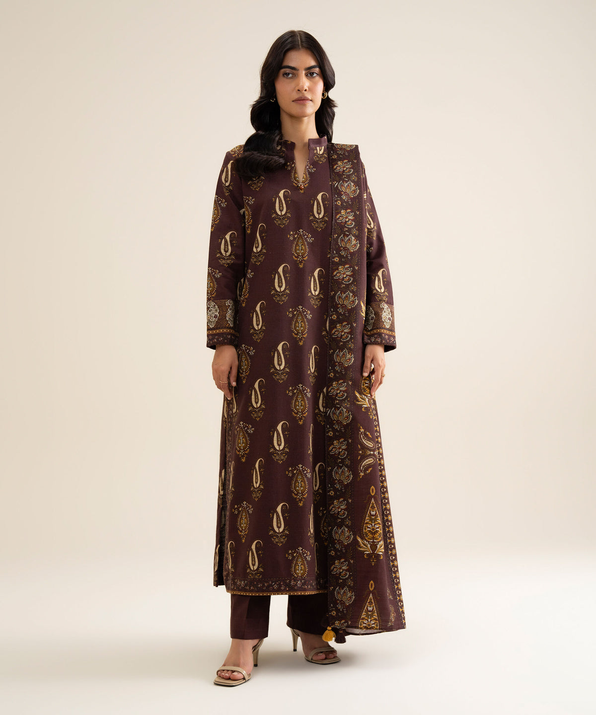 Sapphire Khaddar Three Piece Suit SP-KHD-BR07