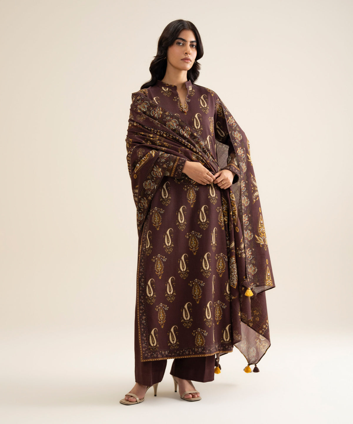 Sapphire Khaddar Three Piece Suit SP-KHD-BR07