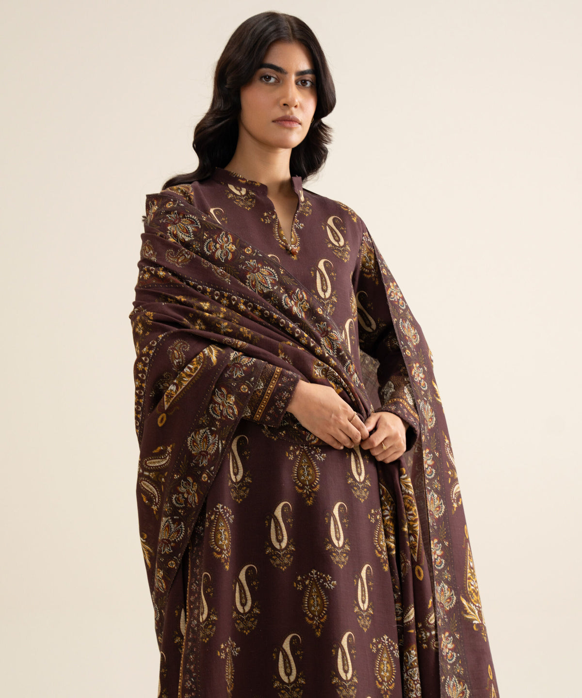 Sapphire Khaddar Three Piece Suit SP-KHD-BR07