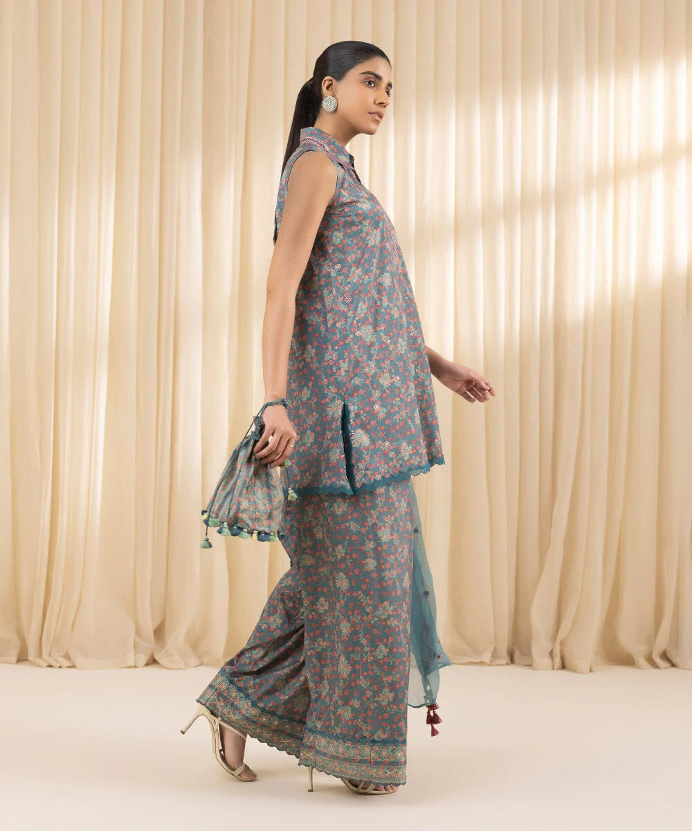 Sappphire Silk Three Piece Suit SP-SLK-FR02