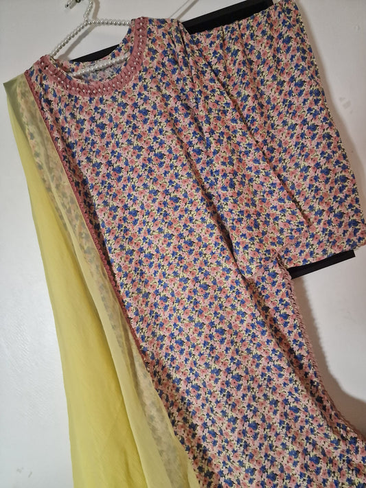 Uznau Linen Summer Collection Dupatta Kmaeez Trouser Traditional Outfit