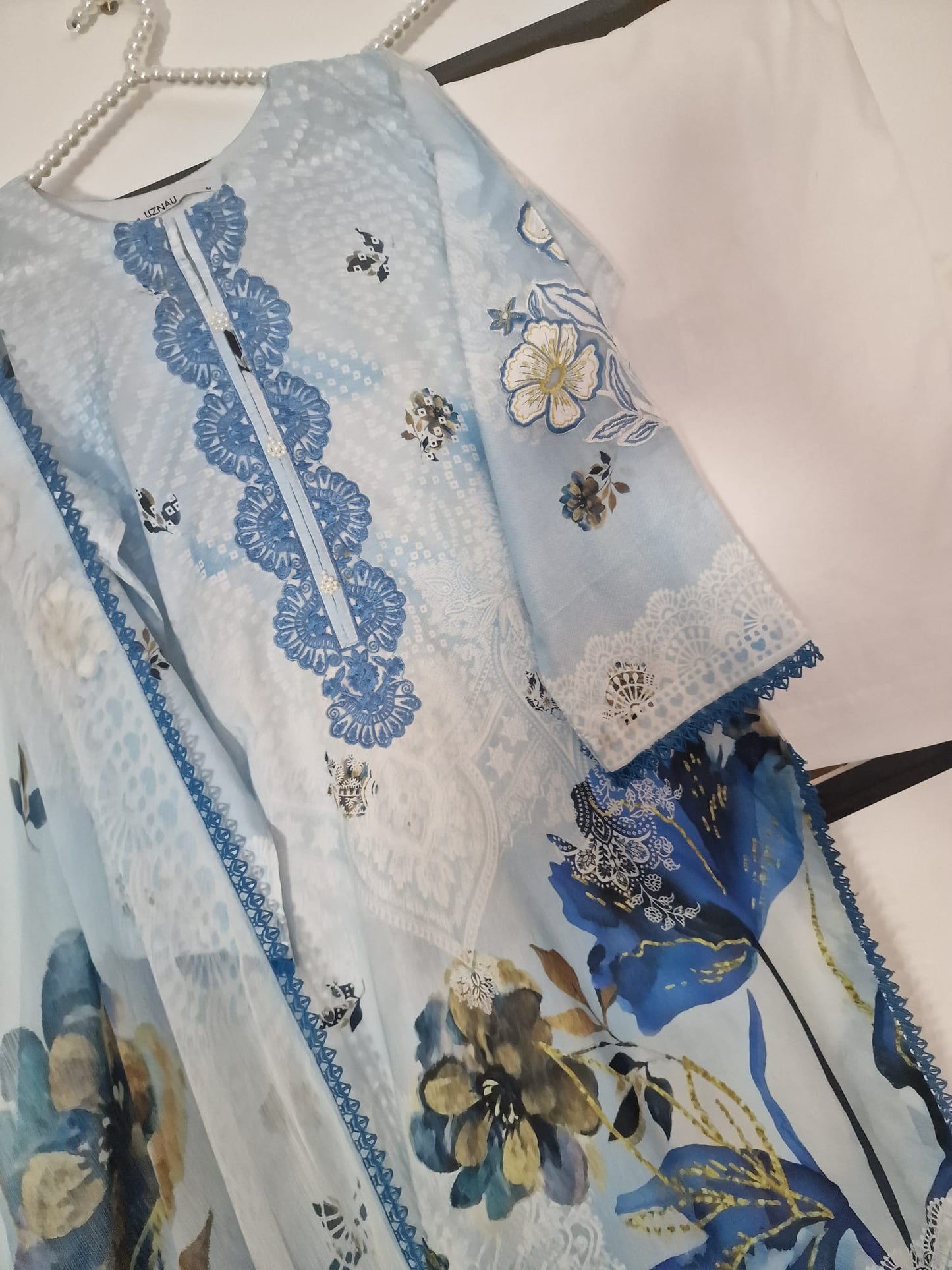 Nishaat Linen Embroided Lawn Kameez Trouser Dupatta Pakistani Suit