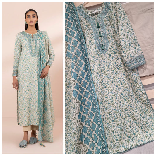 Sapphire Summer Embroided Lawn Three Piece Suit SP-LWN-EMBGR01