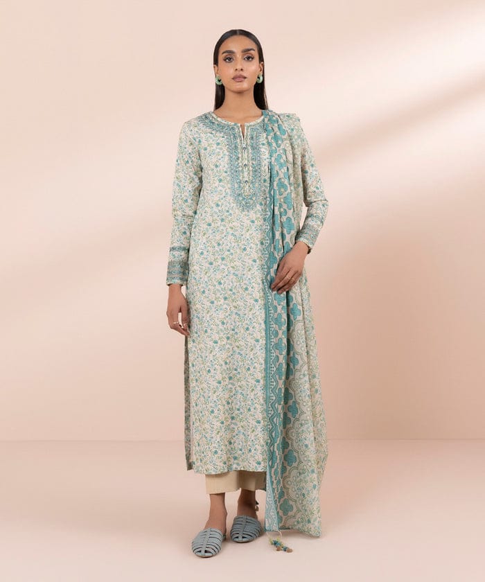 Sapphire Summer Embroided Lawn Three Piece Suit SP-LWN-EMBGR01