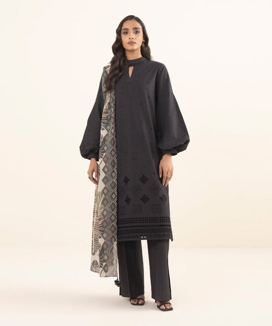 Sapphire Summer Lawn Embroided Three Piece Suit SP-LWN-BLK01