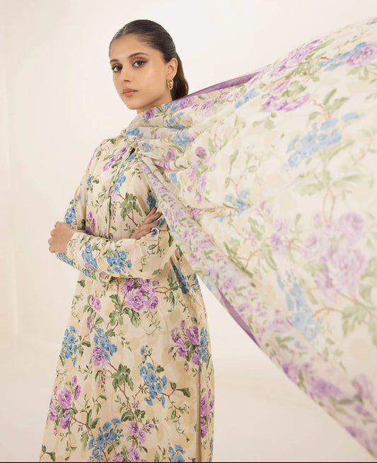 Sapphire Lawn Suit With Chifoon Dupatta SP-LWN-PNK03