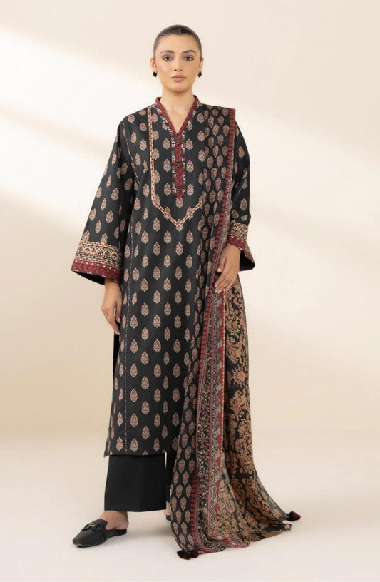 Sapphire Lawn Three Piece Suit  SP-LWN-BLK03