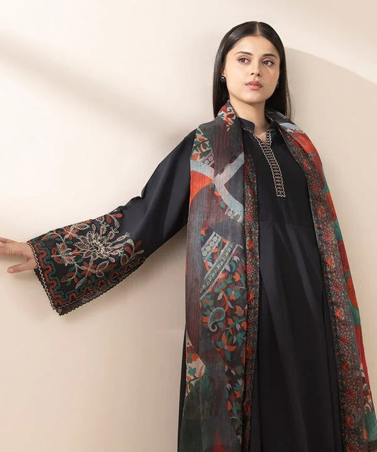 Sapphire Summer Lawn Embroided Three Piece Suit SP-LWN-BLK01