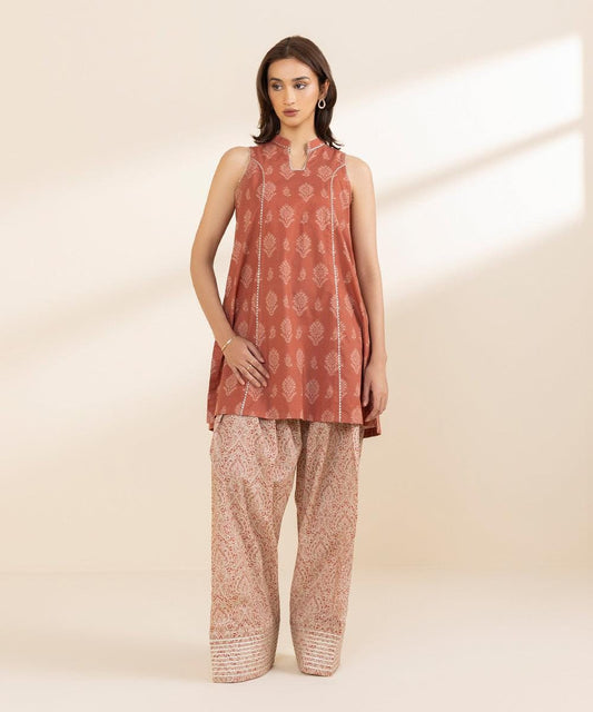 Sapphire Lawn With Full Sleeves And Chiffon Dupatta SP-LWN-RD03