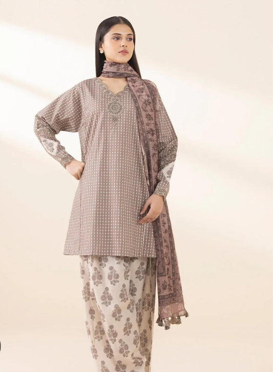 Sapphire Embroidered Lawn With Manaar Dupatta And Plazo SP-LWN-BR04