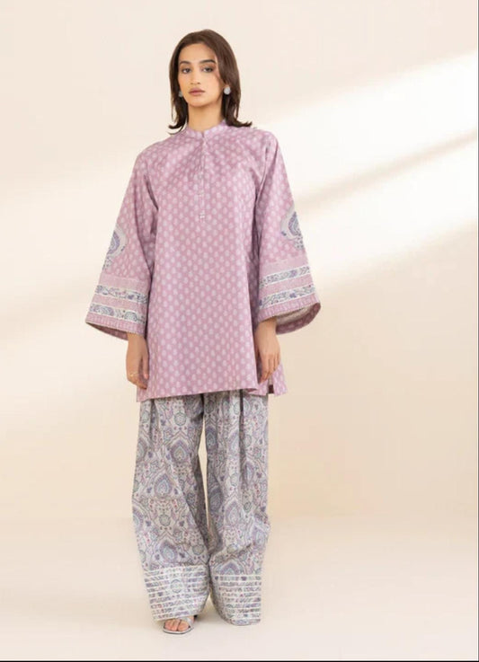 Sapphire Lawn Three Piece Suit With Farshi Shalwar SP-LWN-PRP07