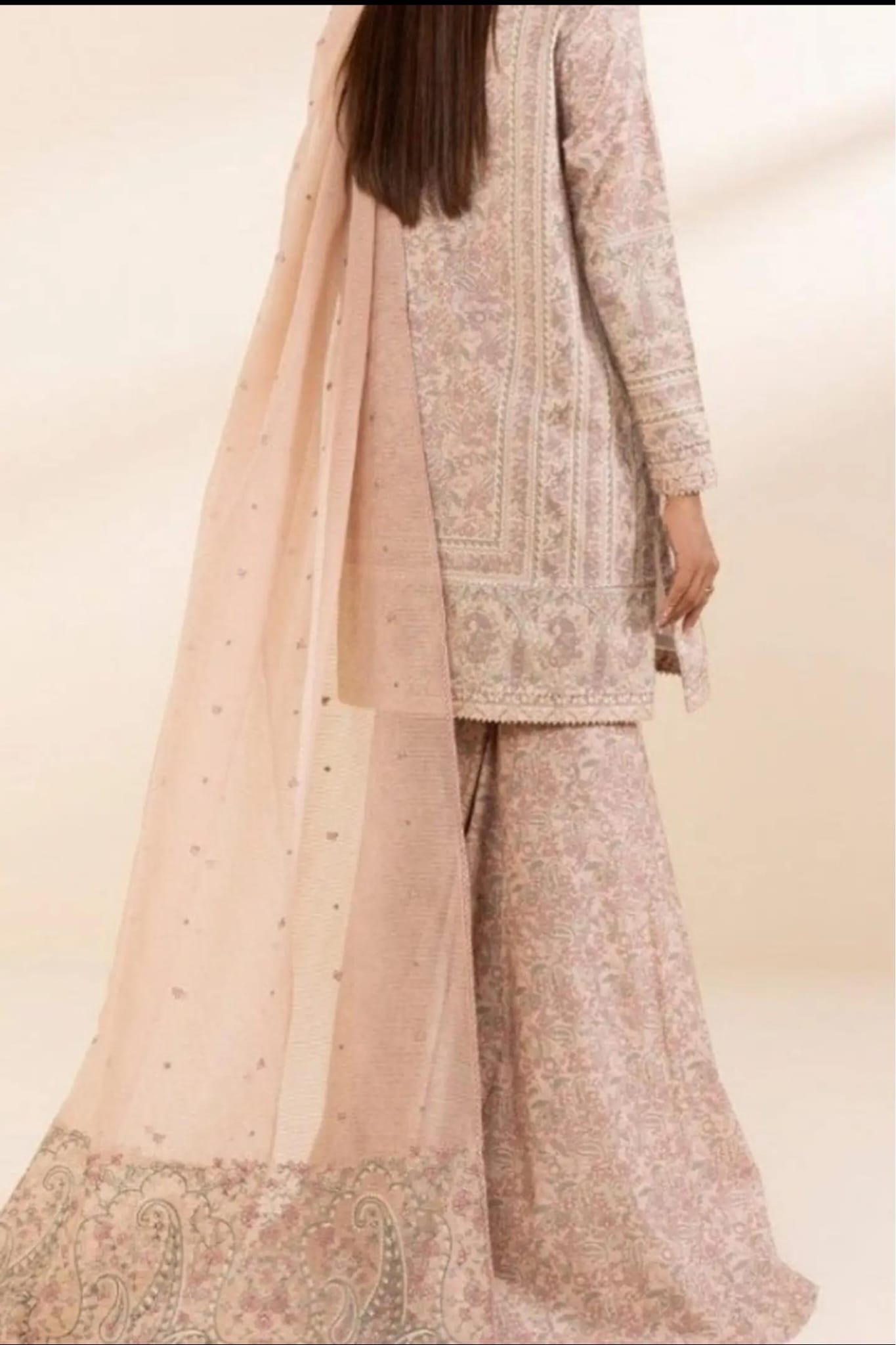 Sapphire Cotton Satin Three Piece Suit SP-CT-PNK01