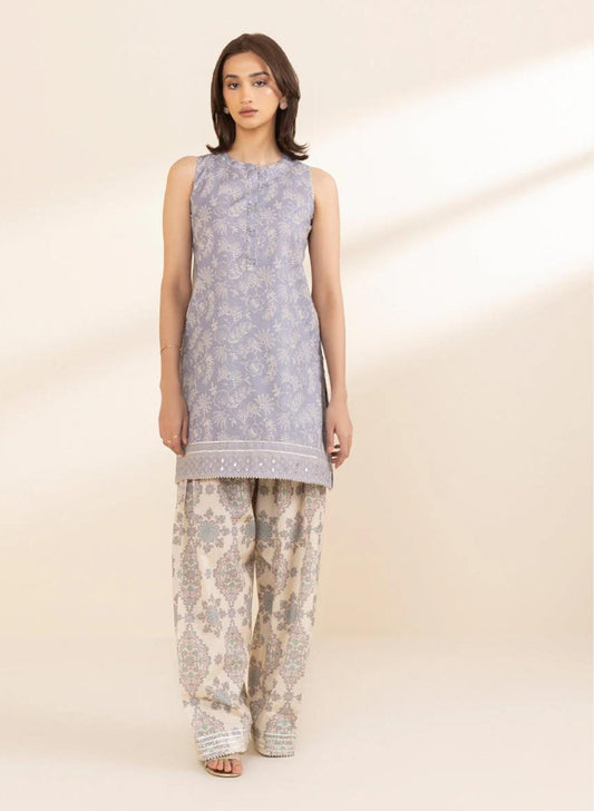 Sapphire Cotton Three Piece Suit SP-CT-PRP01