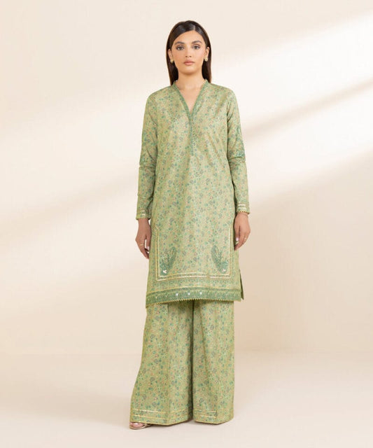 Sapphire Cotton Three Piece Suit SP-CT-GR01
