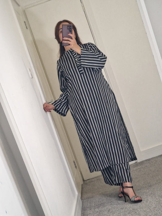 Uznau Linen Co-ord set UZ-LNN-BLK032