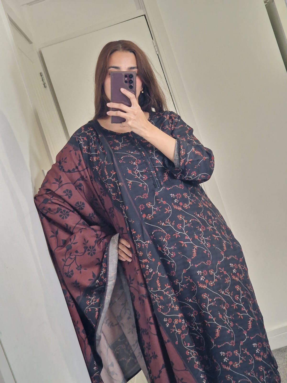 Uznau Dhanak Stitched Three Piece Suit UZ-DH-BLK09