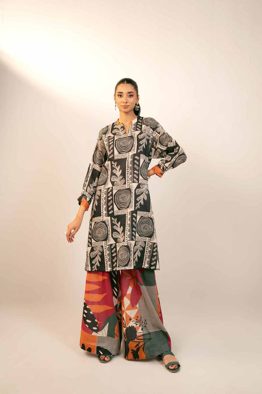 Nishaat Khaddar Three Piece Suit With Matching Dupatta NS-KHD-BLK03