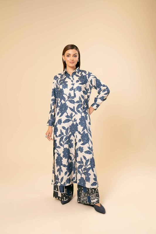 Nishaat Khaddar Three Piece Suit With Matching Dupatta NS-KHD-BLU01