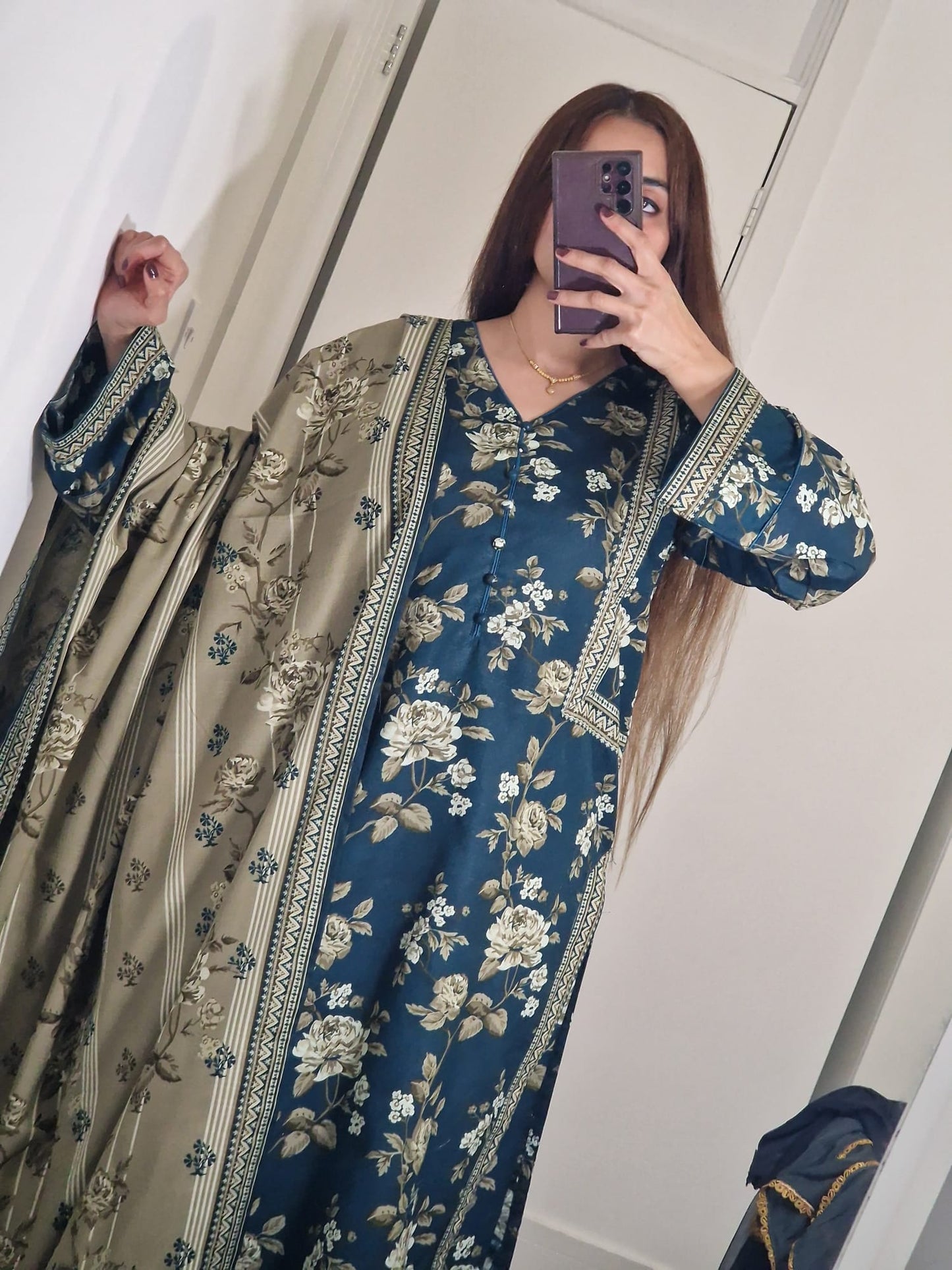 Uznau Khaddar Three Piece Suit UZ-KHD-GR06