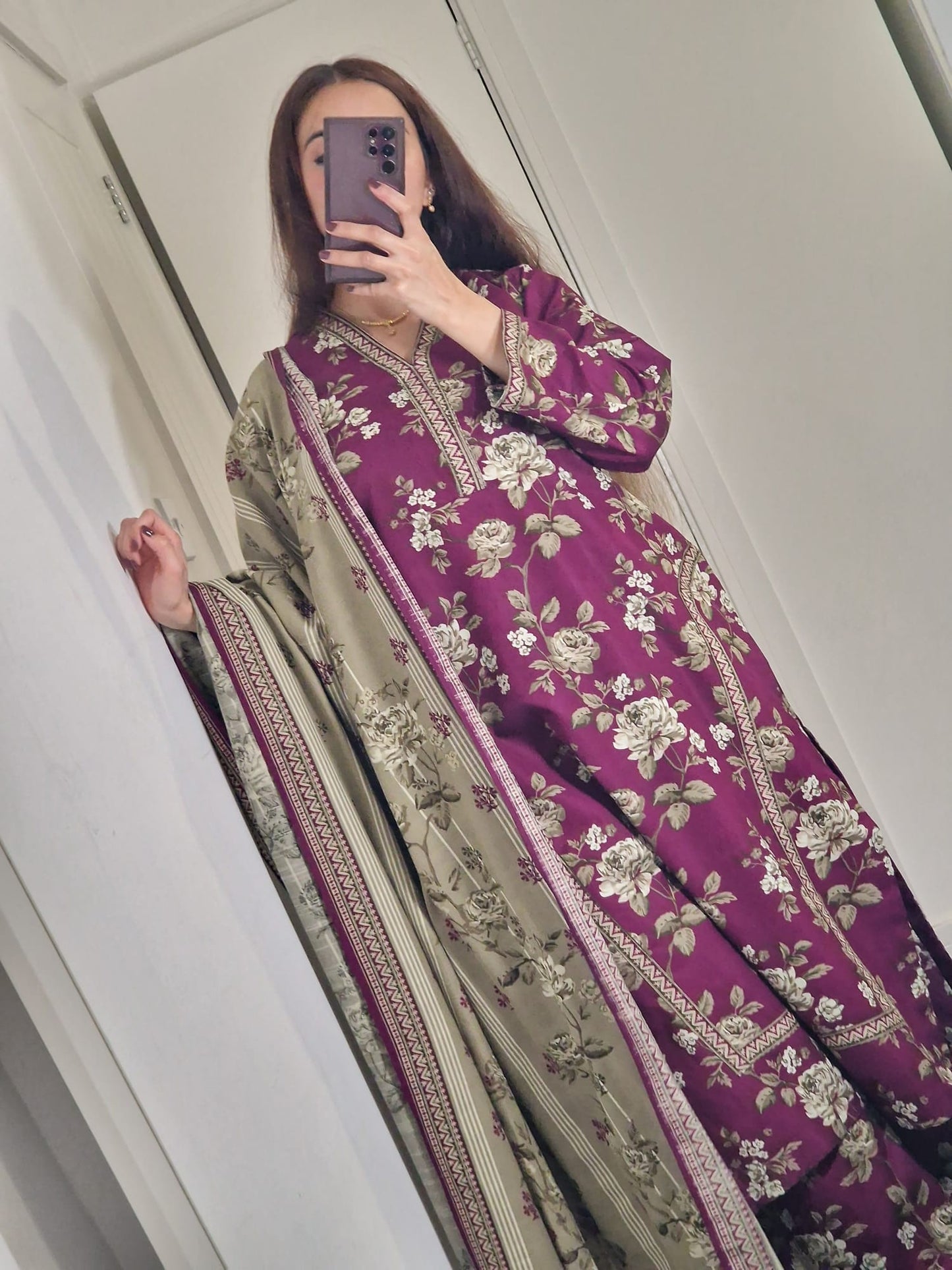Uznau Khaddar Three Piece Suit UZ-KHD-RD03
