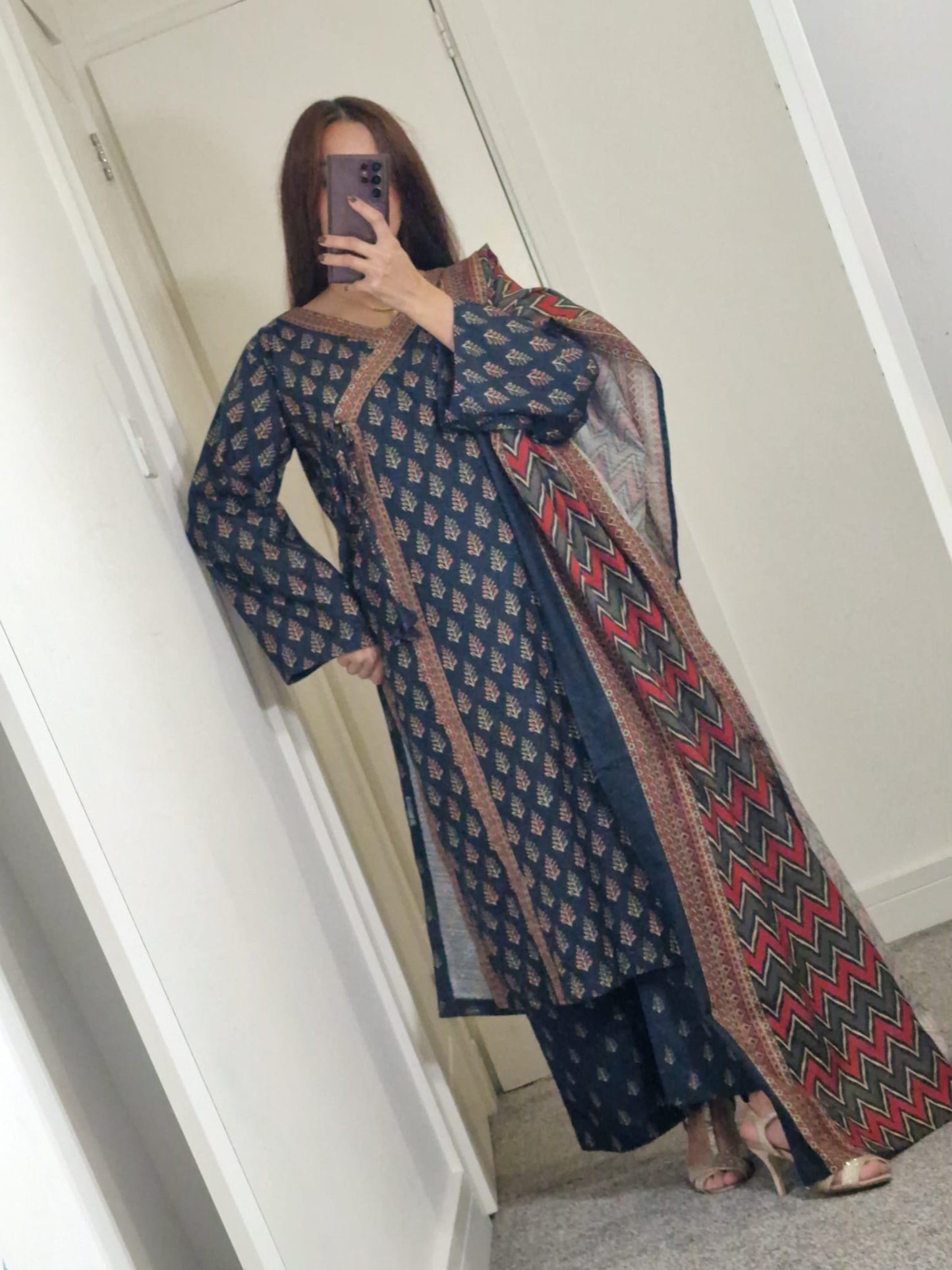 Uznau Khaddar Three Piece Suit UZ-KHD-BLK09