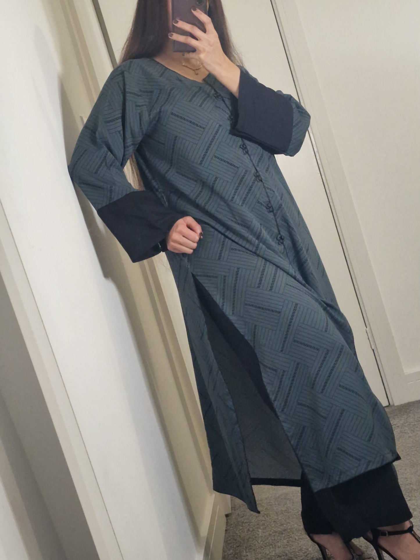 Uznau Marina Wool Two Piece Co ord Set UZ-MR-GR04