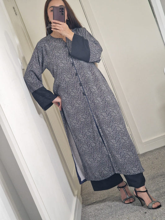 Uznau Marina Wool Two Piece Suit UZ-MR-BLK08